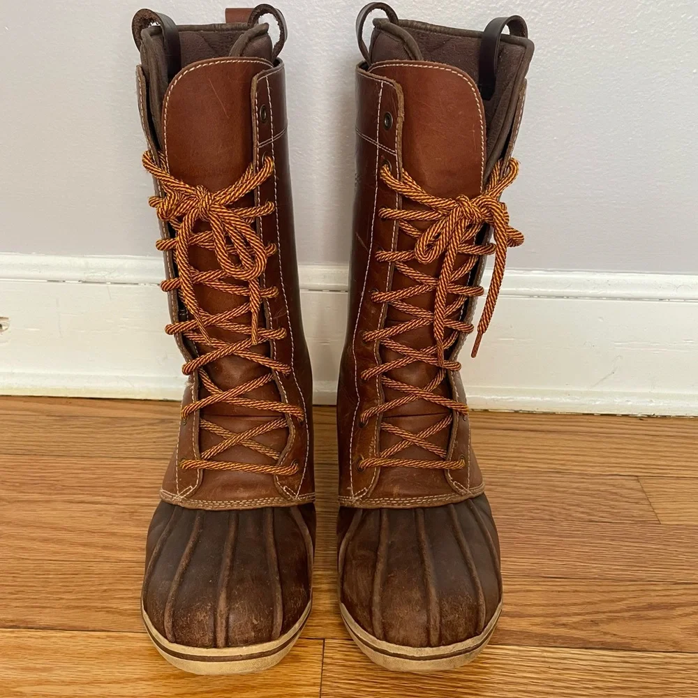 L.L. Bean Tall Insulated Leather Bean Boots Size 7 - Picture 2 of 14